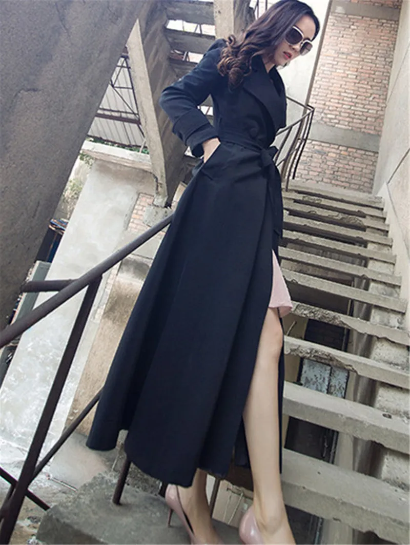 Neploe X-Long Slim Sashes Женская куртка однотонная классная изящная женская куртка Новая Осенняя Модная элегантная парка с карманами 69096