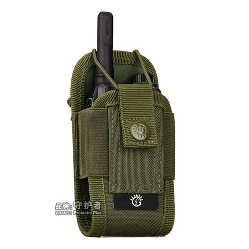 Тактическая портативная рация сумка для мужчин Molle поясная сумка камуфляжная сумка для телефона износостойкая спортивная сумка для альпинизма 6 цветов - Цвет: Армейский зеленый