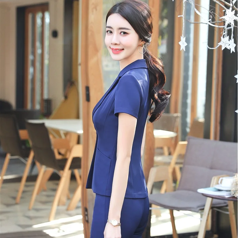 Деловой женский деловой костюм с курткой пальто и брюки для женщин Офисная