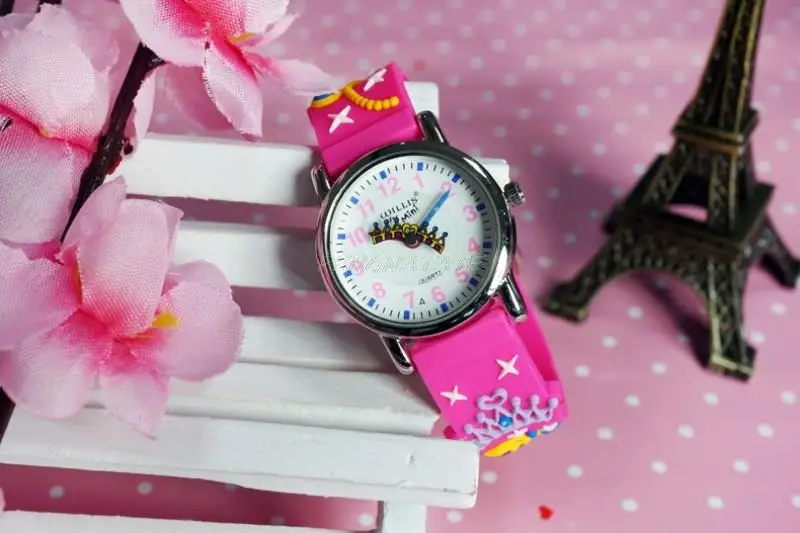 Модные детские часы WILLIS 3D мультяшная стрелка-корона водонепроницаемые кварцевые