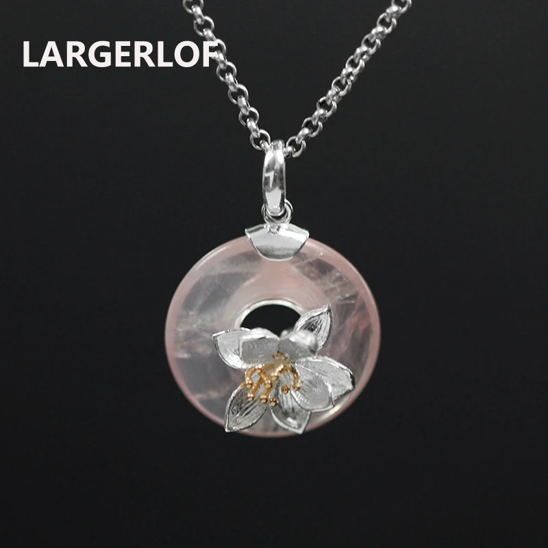 Женское Ожерелье с кристаллами LARGERLOF ювелирное изделие из серебра 925 пробы камнем