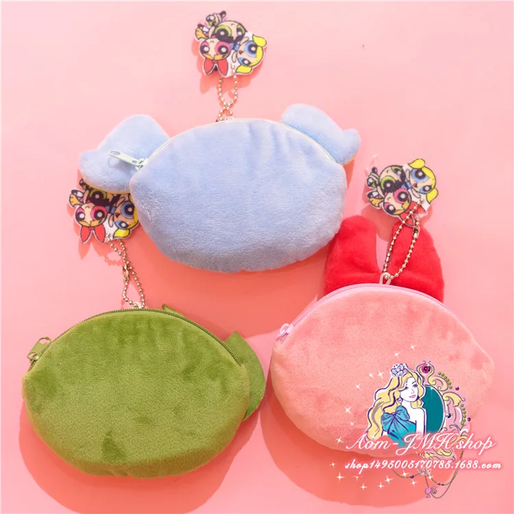 FINETOYS The Powerpuff для девочек с пузырьками символ плюшевый Кошелек бумажник на молнии