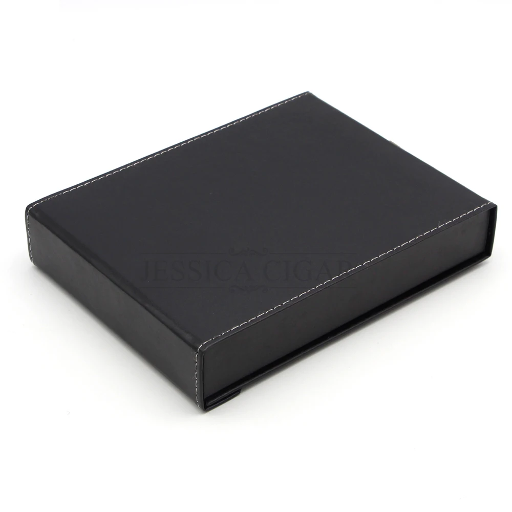 GALINER Black Elegant Leather Cedar Wood Cigar Case Travel Humidor Box Portable 8 pcs Holder With Humidifier Magnetic Lock | Дом и сад