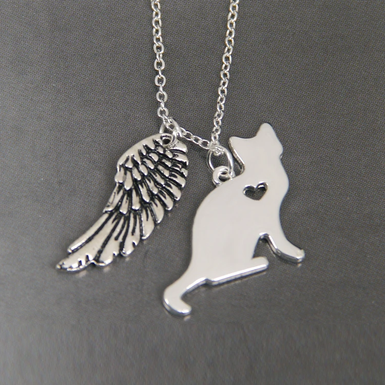 Женское серебряное колье чокер с кошечкой Kitty подарок на Рождество|pendant diamond