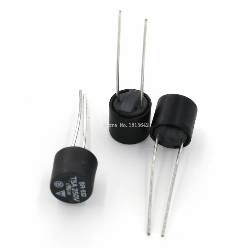 

10 шт./лот Цилиндрический предохранитель T5A 250 В, медленно раздуваемая страховочная трубка, цилиндрический пластиковый предохранитель 5A, пан...