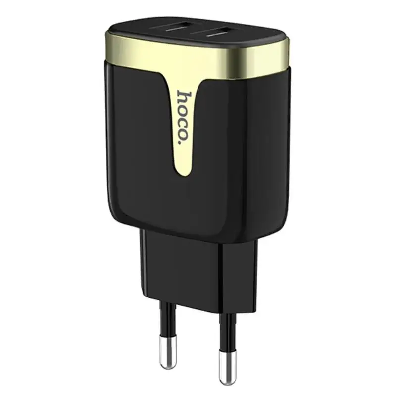 HOCO C64A двойной USB ЕС зарядное устройство Вилка Путешествия стены зарядки адаптер для телефона