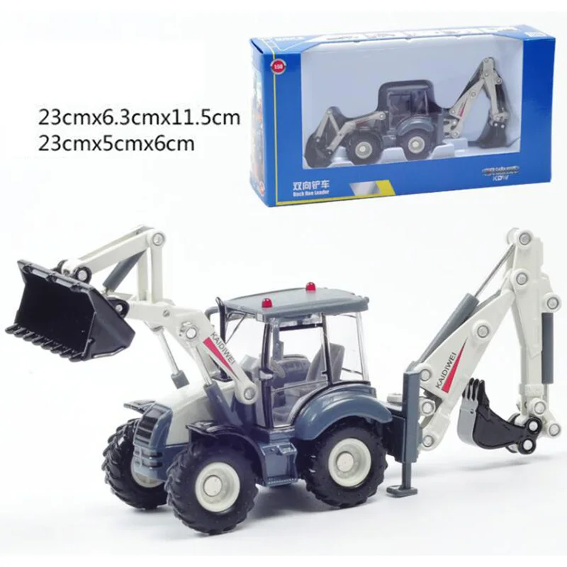 

1/50 truck model Die-cast alloy metal car Excavator no pull back Two-way forklift model toy engineering kids collection