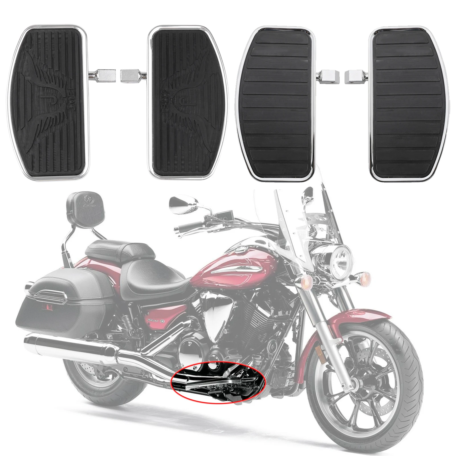 Areyourshop Подножка для Honda VTX 1800 1300 VL800 VL400 Yamaha V STAR Suzuki спереди и сзади доски часть