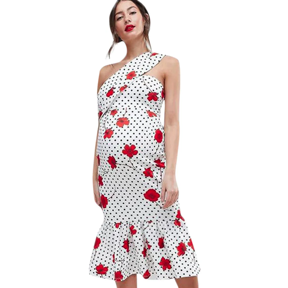 SAGACE Одежда для беременных платья Повседневное платье Летнее цветочное одежда