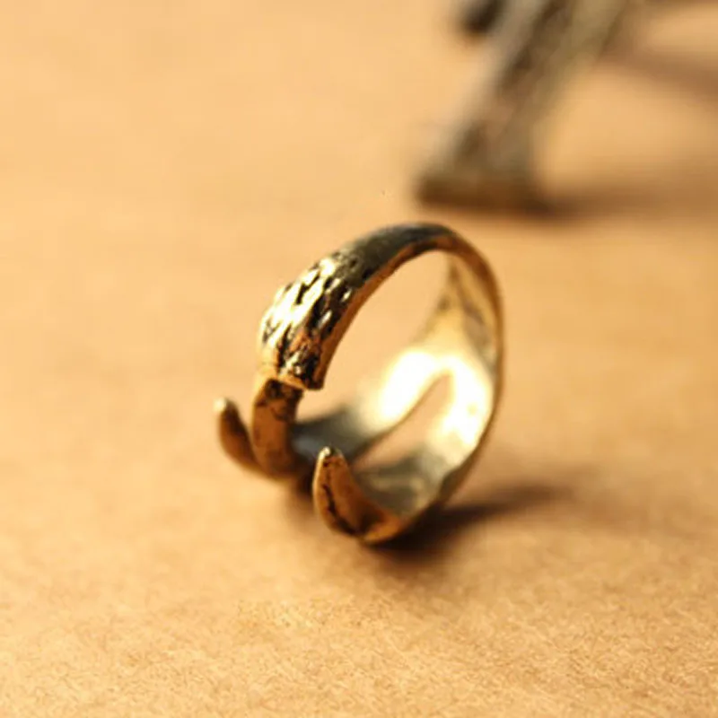 2018 новое модное винтажное кольцо (бижутерия) Новое Винтажное с птичьими когтями и
