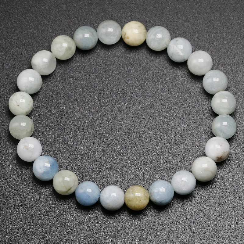 Genuine Natural Gem Stone Bracelet Meditation Mala Spirituality Green Morganite beryl Jewelry Women Men Wedding Party Bracelet