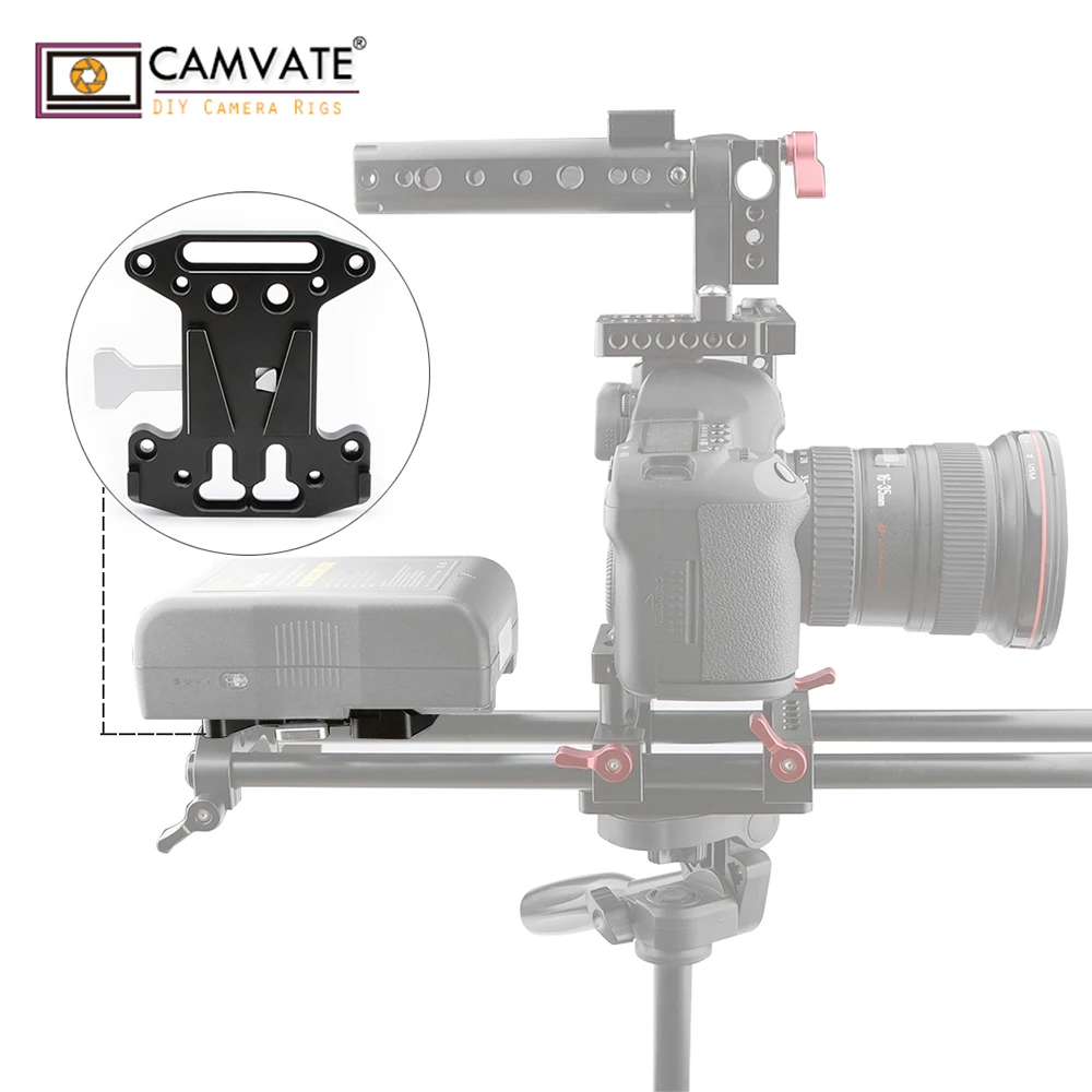 Камера CAMVATE V Lock быстросъемная аккумуляторная Монтажная пластина для DSLR/Blackmagic URSA