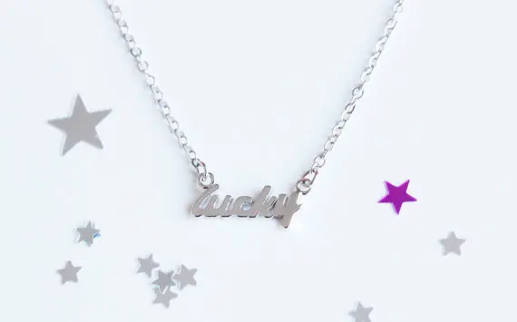30 шт. простое ожерелье с надписью Lucky маленькое милое Good для друзей подарки на