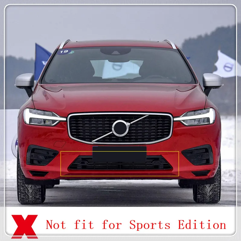 Для Volvo XC60 2018 2019 Автомобильная Передняя Нижняя Центральная решетка литые полосы