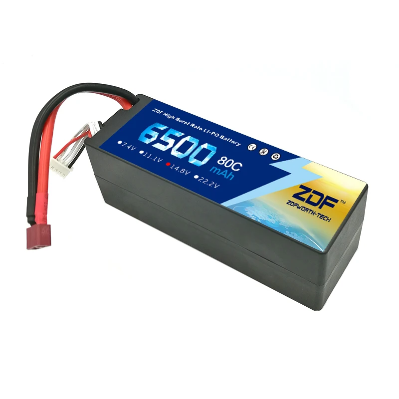 ZDF Lipo Battery 4S 14 8 в 6500 мАч 80C 8000 100C MAX 160C 200C Жесткий Чехол для 1:8 1:10 RC Car E Buggy Truggy Traxxas |