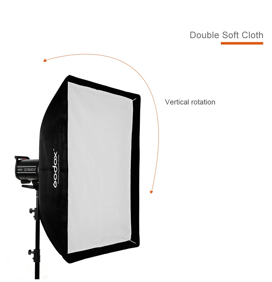 Godox SB-UE 60X90 см 24X35 дюймов портативный прямоугольный Зонт софтбокс Bowens крепление для студийная вспышка Speedlite