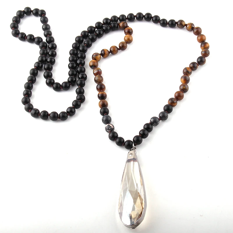 Модные богемные ювелирные изделия 108 шт тигровый глаз/Лава камень завязанная