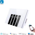 Настенный светильник ключатель света, с поддержкой Wi-Fi, для умного дома, eWelink, со стеклянной панелью, с поддержкой Alexa, эхо