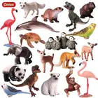 Фигурка собаки Oenux, Милая модель тигра, фигурки птиц, морская жизнь, дельфины, миниатюрные коллекционные игрушки для детей