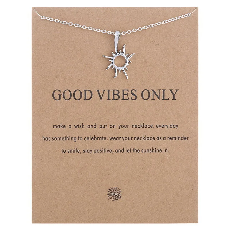 Женское ожерелье с подвеской Good Vibes Only Sun Chocker золотистого цвета лучший подарок 2019