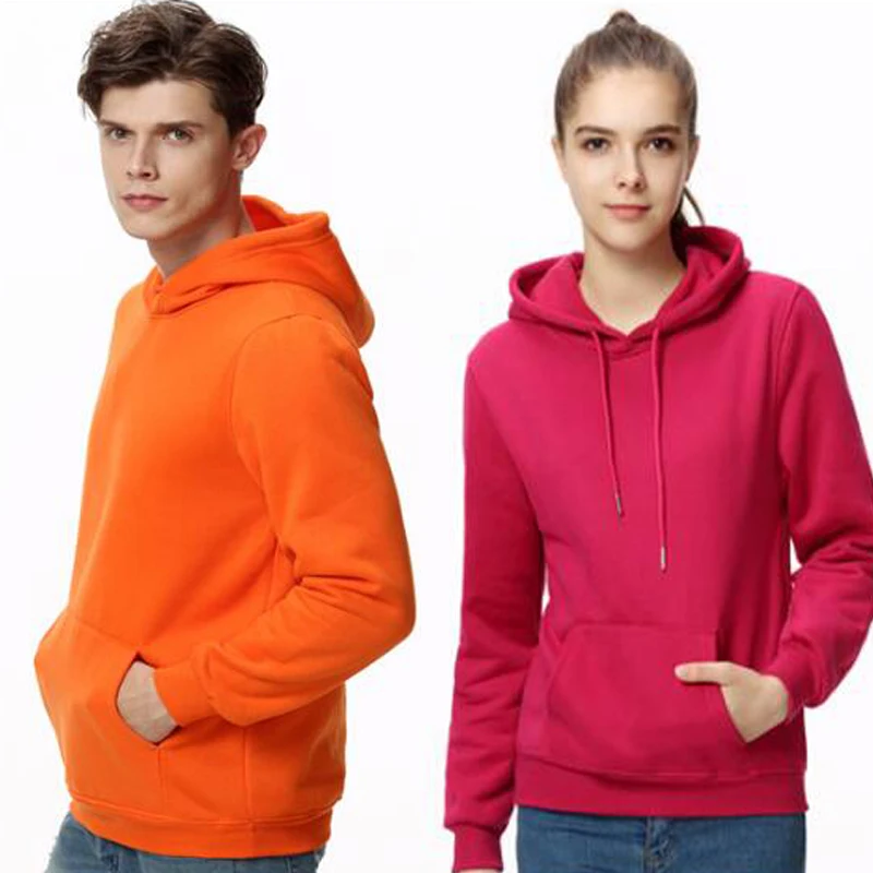 Couples Students Solid Sports Hoodies Exercise Running Sweaters Women Men Hooded Sportswear 12 Colors Plus Size Gym Sweater S | Спорт и