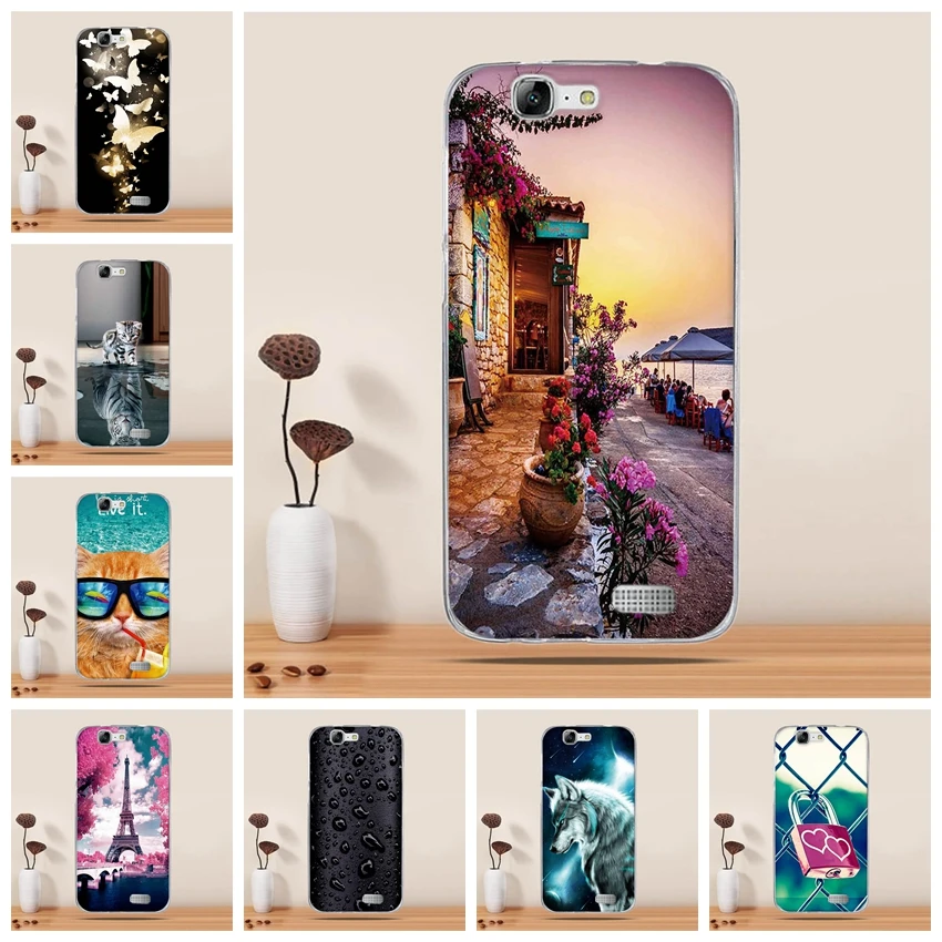 Силиконовый чехол для Huawei Ascend G7 милые мягкие чехлы из ТПУ C199 5 дюйма оболочка