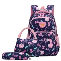 preppy style backpack school bags 3 set pcs school orthopedic satchel backpacks for children school bag for girls mochilas