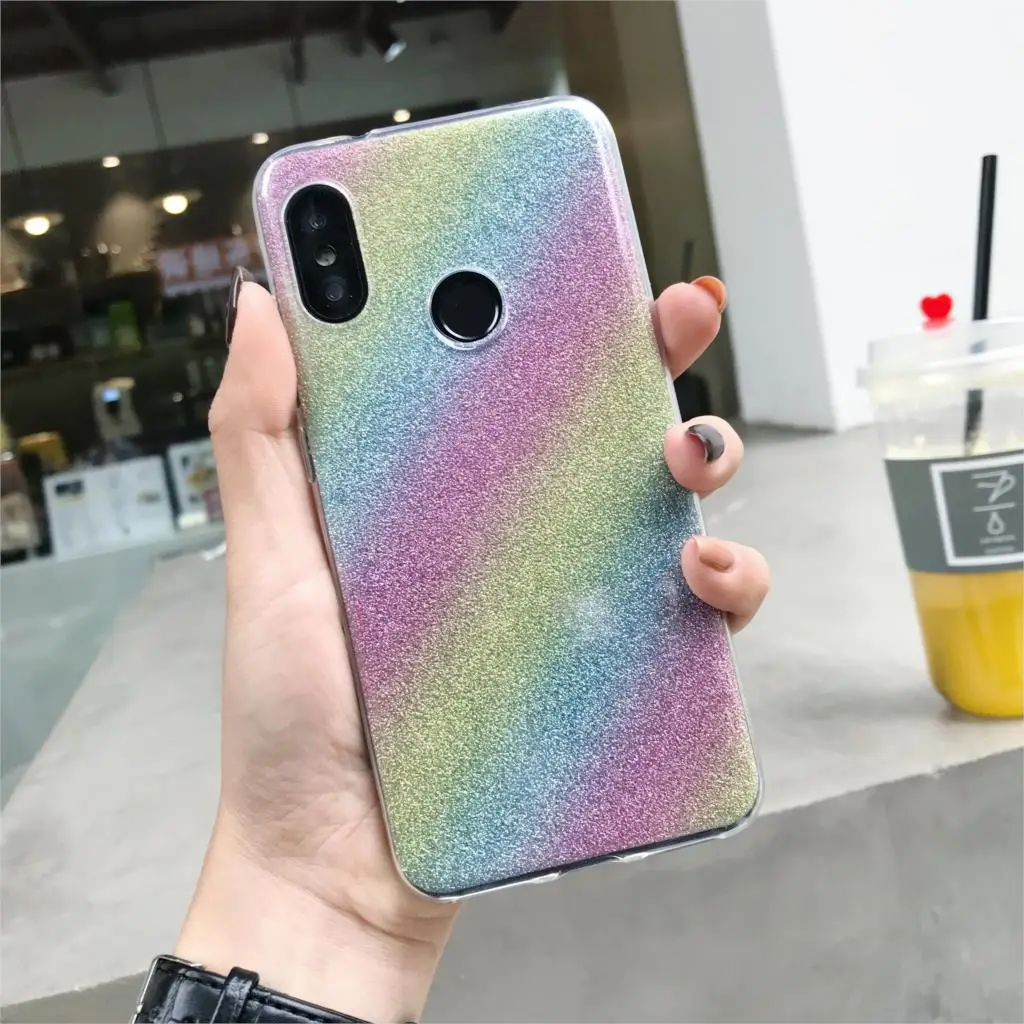 Радужный силиконовый чехол для телефона XiaoMi A2 Lite TPU A1 6X 5S Plus 8 SE F1 MAX 3 2 MIX RedMi Note 6 Pro 6A