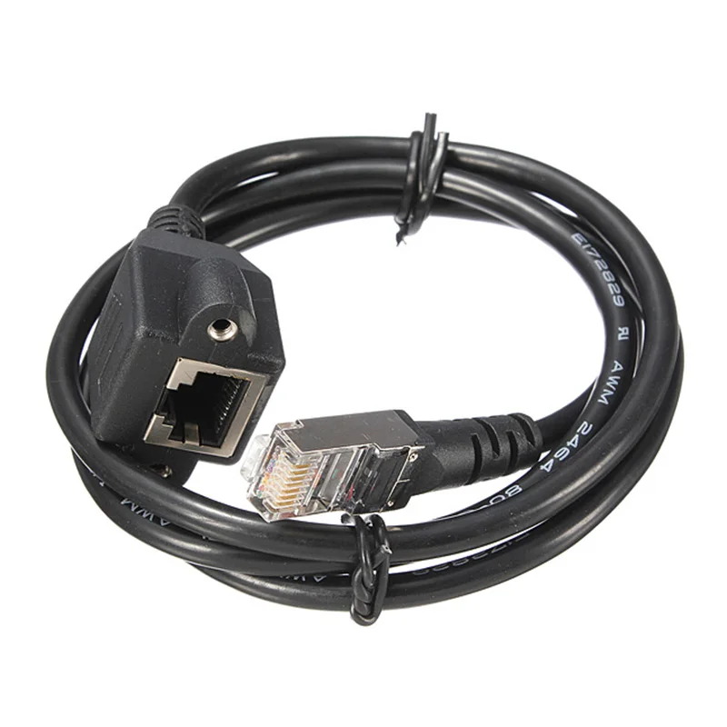 1 м RJ45 штекер к гнезду винт Панель Крепление Ethernet LAN Сетевой удлинитель Черный |
