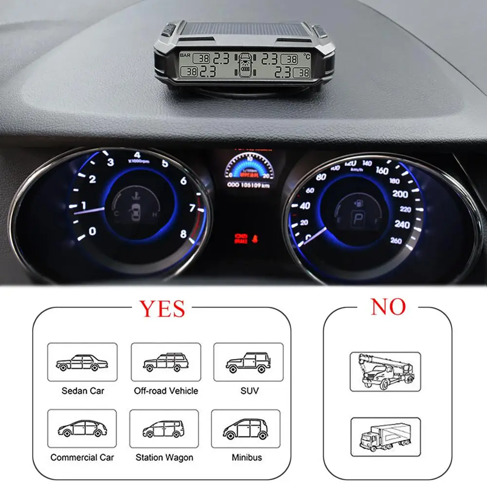 Система контроля давления в автомобильных шинах TPMS, беспроводной монитор давления в шинах, внешний внутренний датчик TMPS