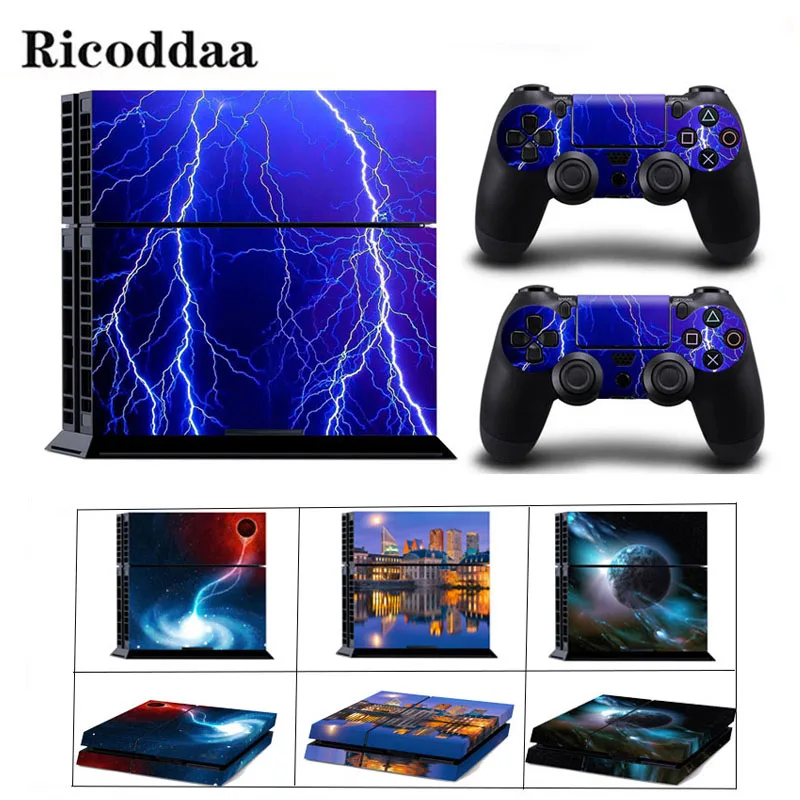 Виниловая наклейка в стиле звезд для консоли Sony PS4 с наклейкой на контроллеры