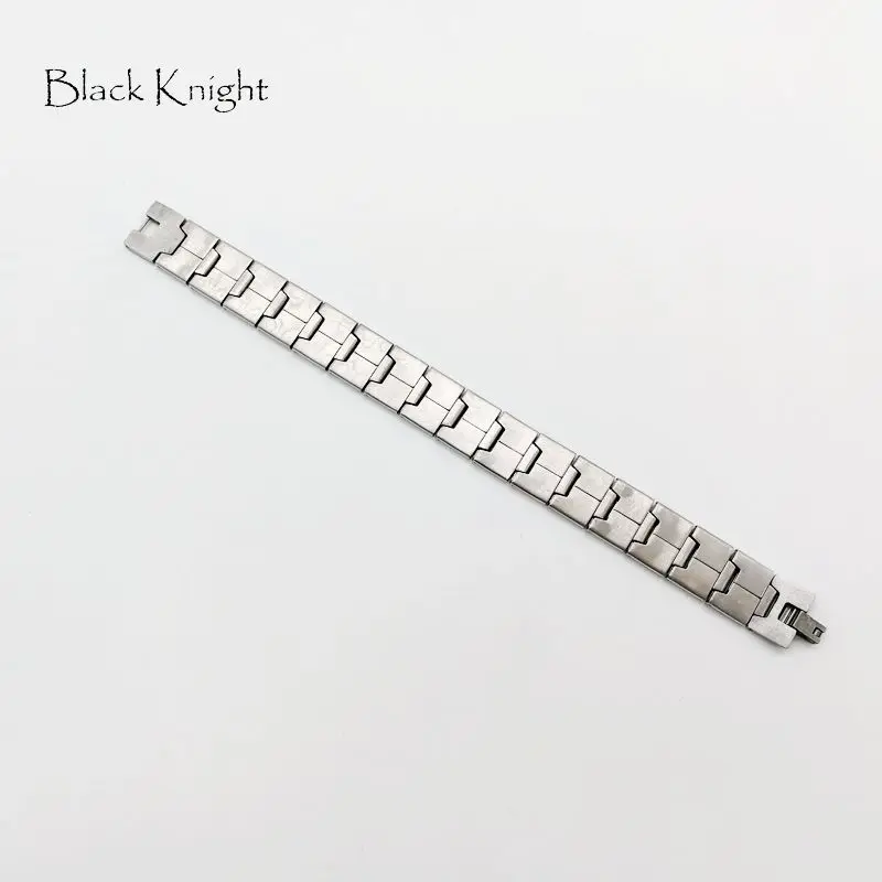 Классический мужской браслет цепочка Black Knight Серебристый из нержавеющей стали