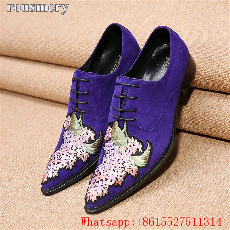 Люксовый Бренд Дизайнерские Туфли Мужские 2017 Вышивка Печать Оксфорды Мужчины