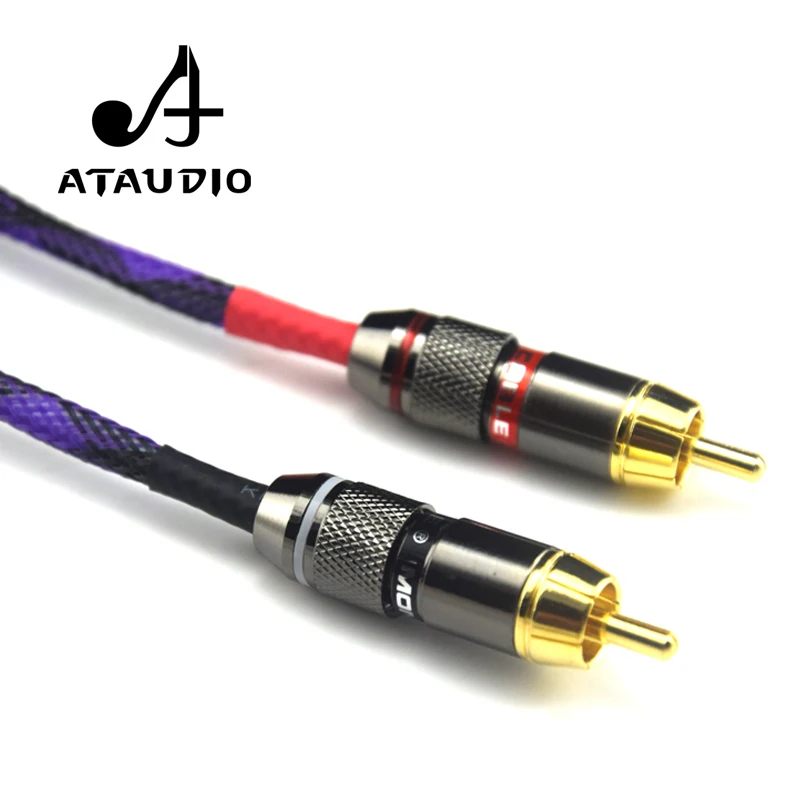 Кабель ATAUDIO Hi Fi с посеребренным RCA на XLR высококачественный кабель 2 папа мама|rca to