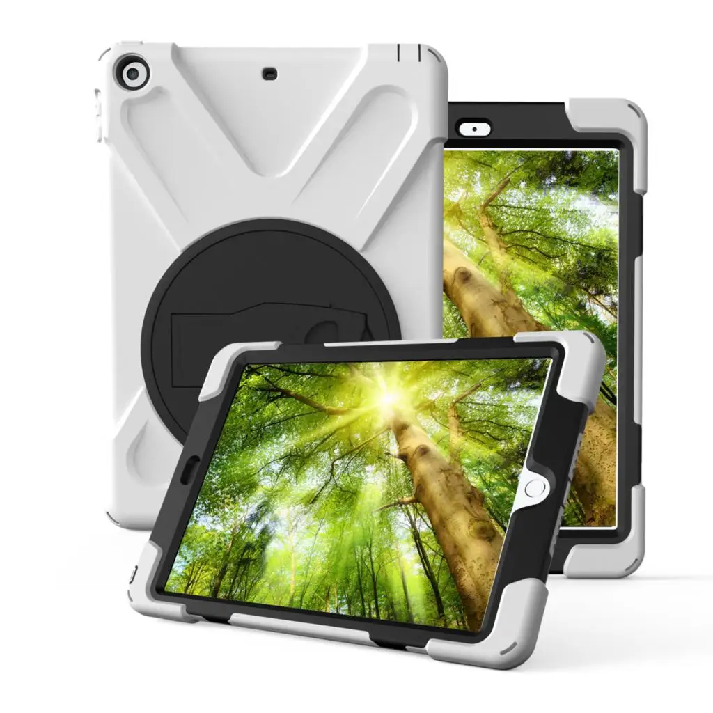 

Чехол для Apple iPad 9,7 дюйма 2017 2018 новая модель A1822 A1823 A1893, ZVRUA детский безопасный противоударный армированный мягкий силиконовый + жесткий чехол
