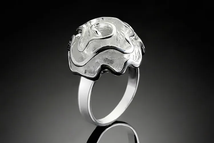 Модное серебряное металлическое кольцо Женское в национальном стиле