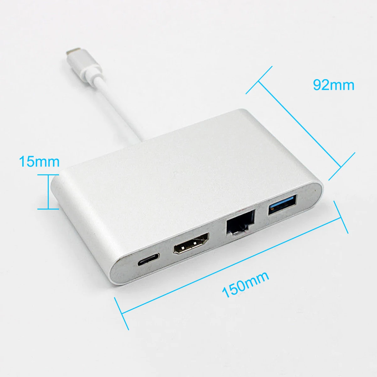 USB C к HDMI 4K + Gigabit Ethernet (порт RJ45) 3 0 1 type адаптер на|Адаптеры Type-C| |
