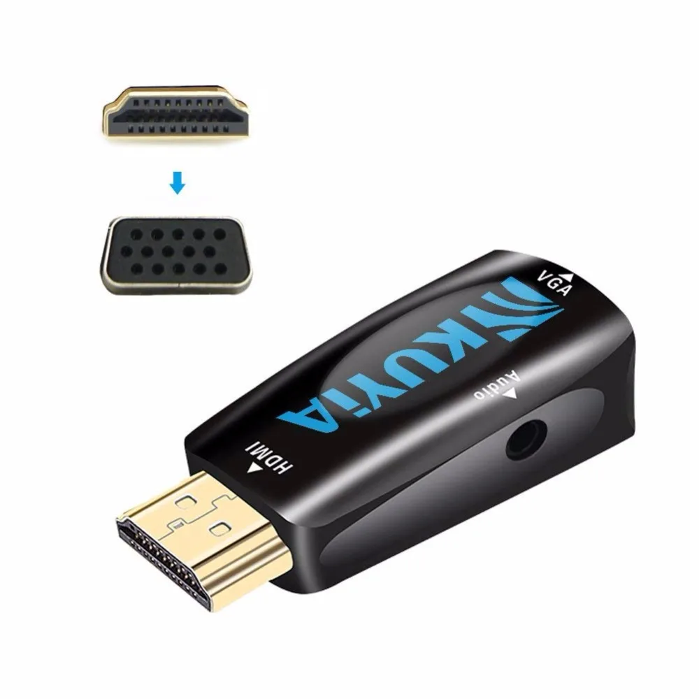 HDMI к VGA конвертер KUYIA 3 5 мм аудио адаптер для HDTV/монитор/проектор Совместим с SONY PS3