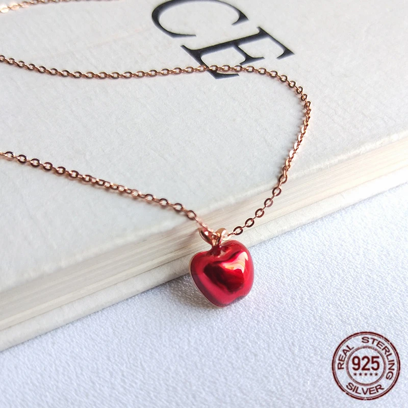 S925 Серебро новый Jewelry яблочное ожерелье женский Дикий ключицы цепи канун