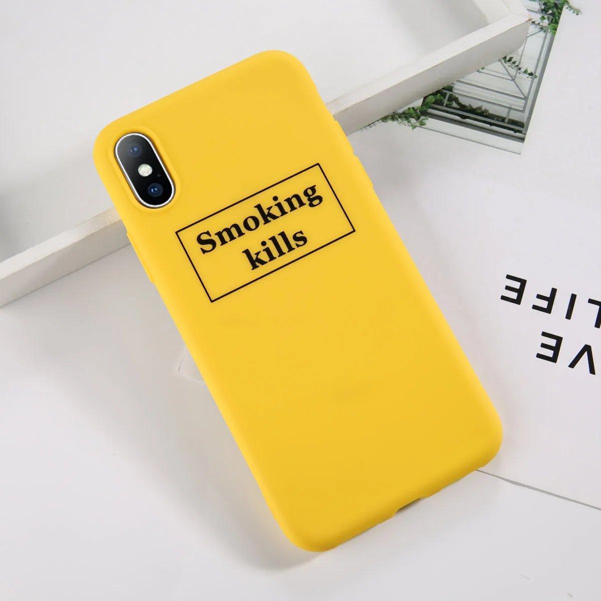 T5 Yellow Мягкий чехол-накладка из ТПУ для телефона Ottwn карамельного цвета с милым Бонжур суки чехол для iPhone 5 5S SE 6 6s 7 8 Plus X XS Max XR XS - Цвет: T5 Yellow