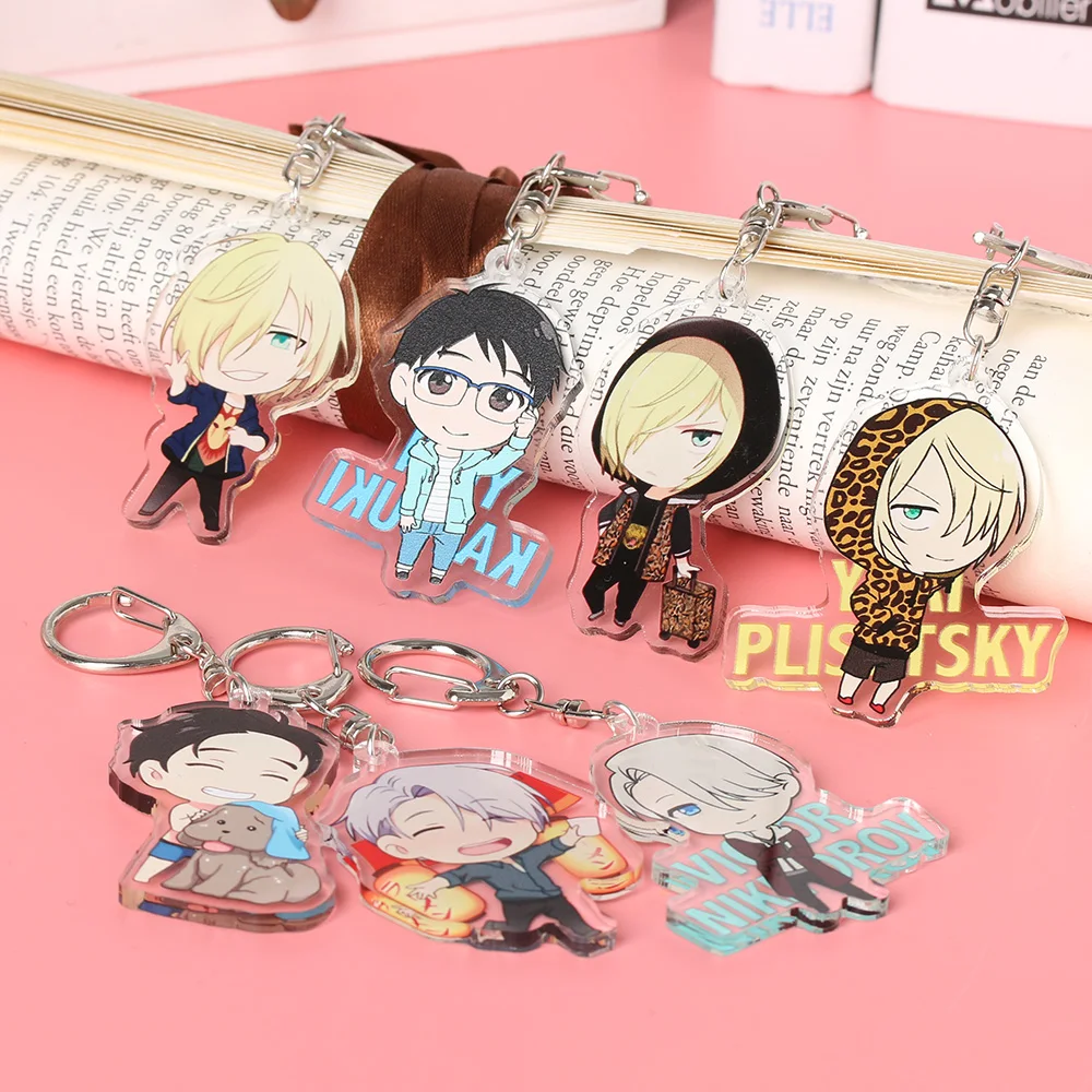 1 шт. аниме Yuri! На льду Victor Nikiforov модный акриловый брелок кулон