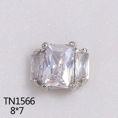 TN1566 5 шт. 3D Золото Серебро Металл циркон украшения для ногтей роскошный Циркон Кристалл серии аксессуары для ногтей большой верхний уровень Маникюр шармы - Цвет: TN1566