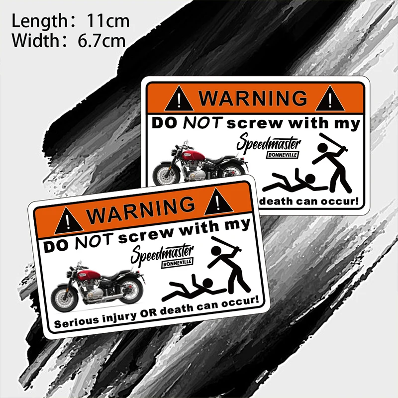 

KODASKIN Warning Signs Stickers Decals Sheet Labels for Triumph Bonneville Speedmaster