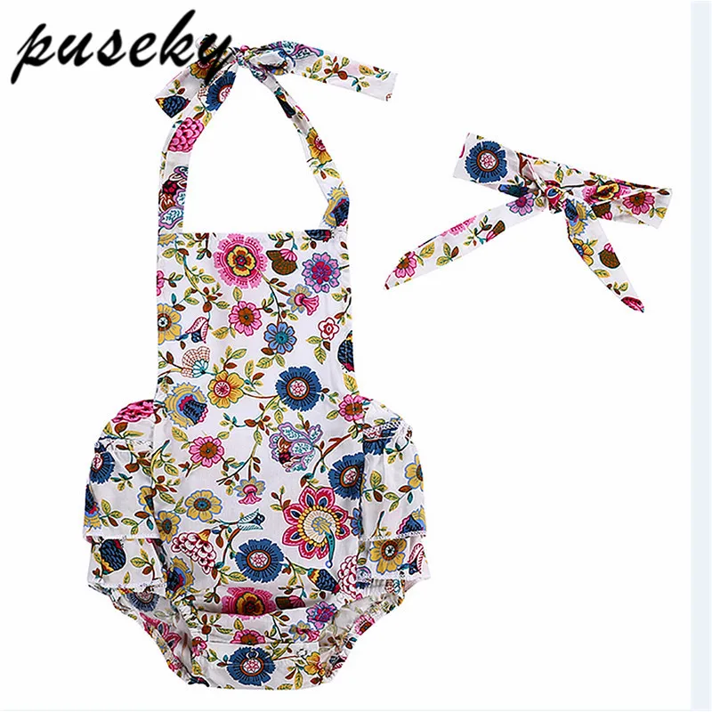 Puseky/комплект из 2 предметов для новорожденных девочек без рукавов с открытой