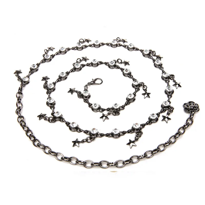 2017 Стразы ремень цепочка для женское платье тонкий пояс женские элегантные