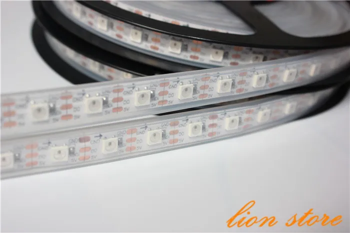 Светодиодная лента WS2812B 5050 SMD RGB WS2811 белая водонепроницаемая 5 в пост. Тока метров 60