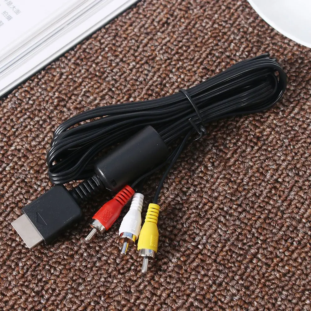 1 8 м композитный кабель AV RCA для Sony Playstation PS2 PS3 и PSX коннекторы компьютерных кабелей