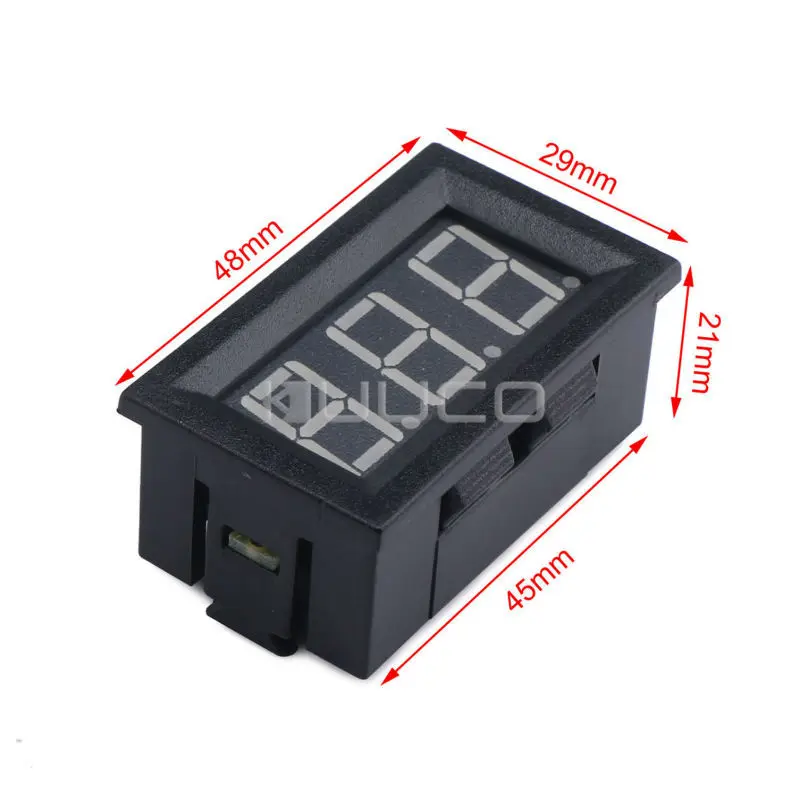 5 PCS/LOT Digital Volt Meter DC 0.00~9.99V Green Led Voltmeter 12V 24V Voltage Monitor/Tester | Instrument Parts &amp Accessories