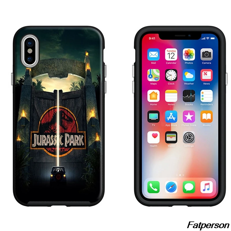 Jurassic World Fallen Kingdom For Samsung s9plus Black Soft Silicone Cover Case Apple iPhone 5s 6 6s 7 8plus X10 Coque cases | Мобильные