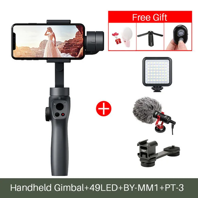 Захват funsnap 2 3 оси смартфон обрабатывается Gimba для IOS Andriod Gopro 7 6 5 экшн-камера стабилизатор vs Feiyu Zhiyun smooth 4 - Цвет: Фиолетовый